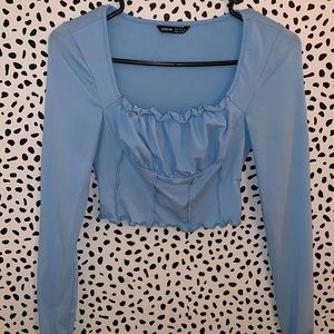 Ruched Bust Long Sleeve